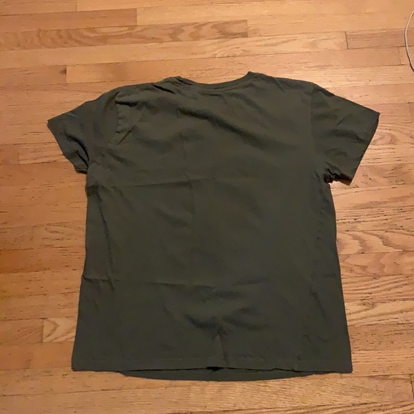 Women’s Khaki Acadie Fierte 100% Cotton Graphic T-Shirt Size Medium - Picture 2 of 5